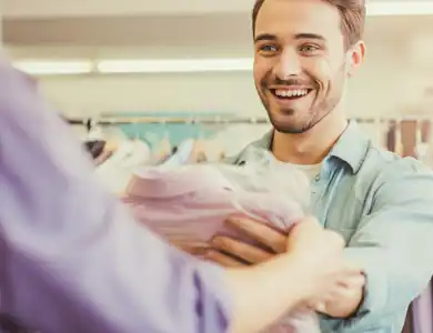 Blond Guy Getting Laundry