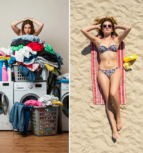 No More Messy Laundry, Relax At The Beach